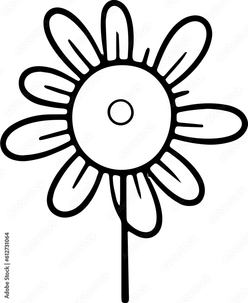 Simple Minimalist Flower outline, Line art hand drawn, Flower line art, minimalist simple floral Simple Minimalist Flower outline, Line art hand drawn, Flower line art, minimalist simple floral