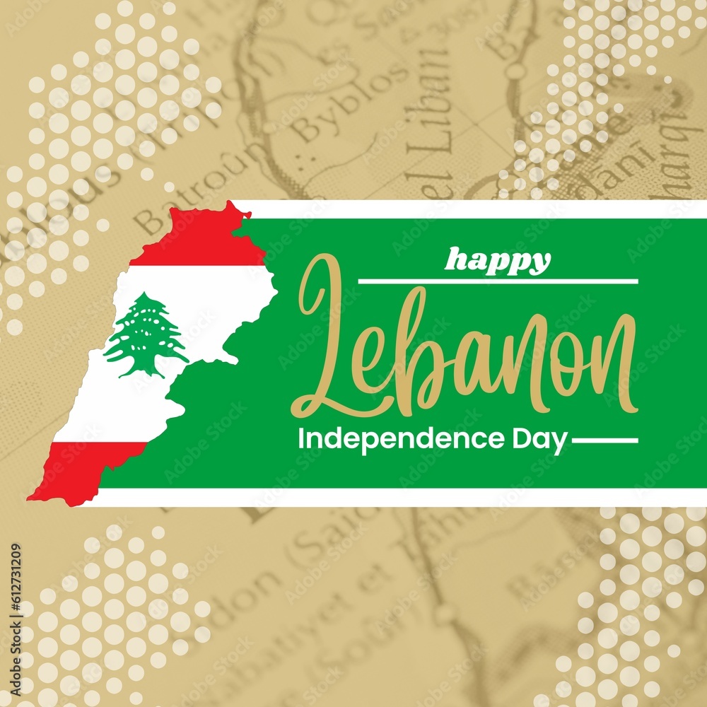 Ταπετσαρία Resistence and Liberation Day in Lebanon 25 may Stock Illustration