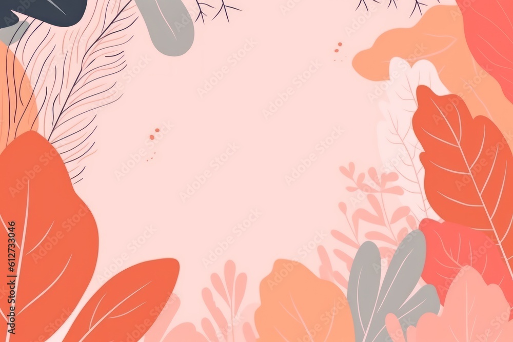 Abstract floral pink background. Generative AI