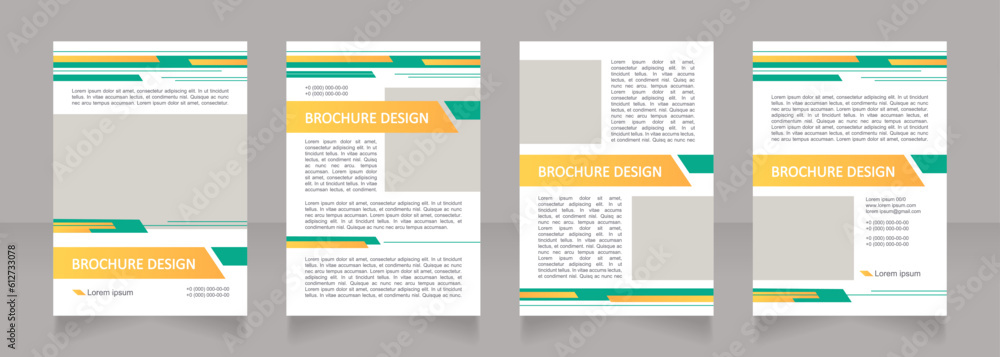 Digital banking services blank brochure layout design. Vertical poster template set with empty copy space for text. Premade corporate reports collection. Editable flyer paper pages