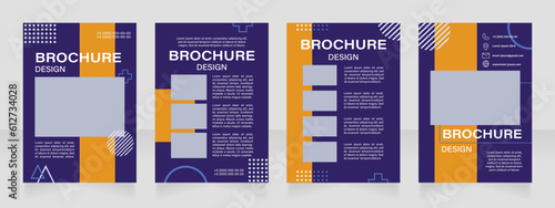 Image editing software tutorial blank brochure layout design. Vertical poster template set with empty copy space for text. Premade corporate reports collection. Editable flyer paper pages