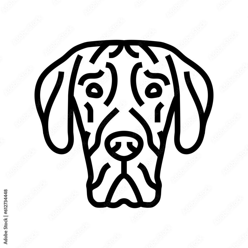 great dane dog puppy pet line icon vector. great dane dog puppy pet sign. isolated contour symbol black illustration great dane dog puppy pet line icon vector. great dane dog puppy pet sign. isolated contour symbol black illustration