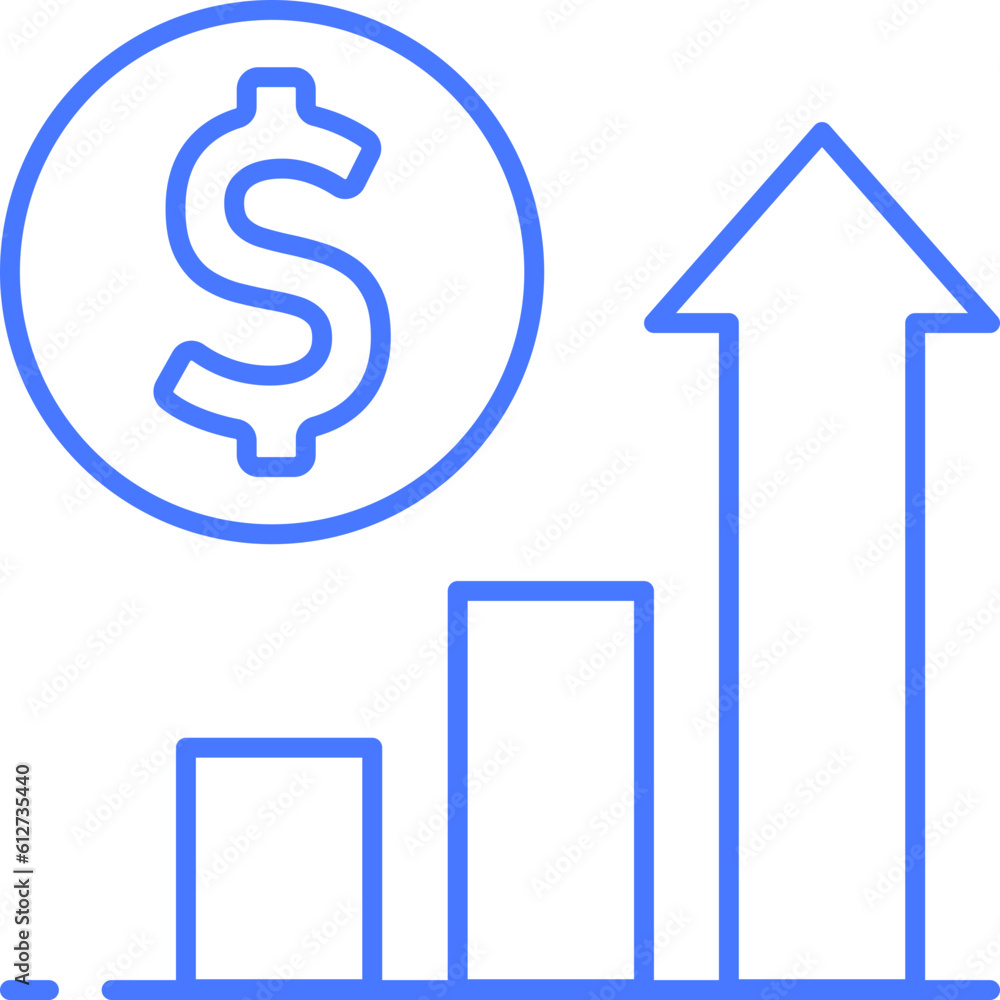 Financial profit line icon Financial profit line icon