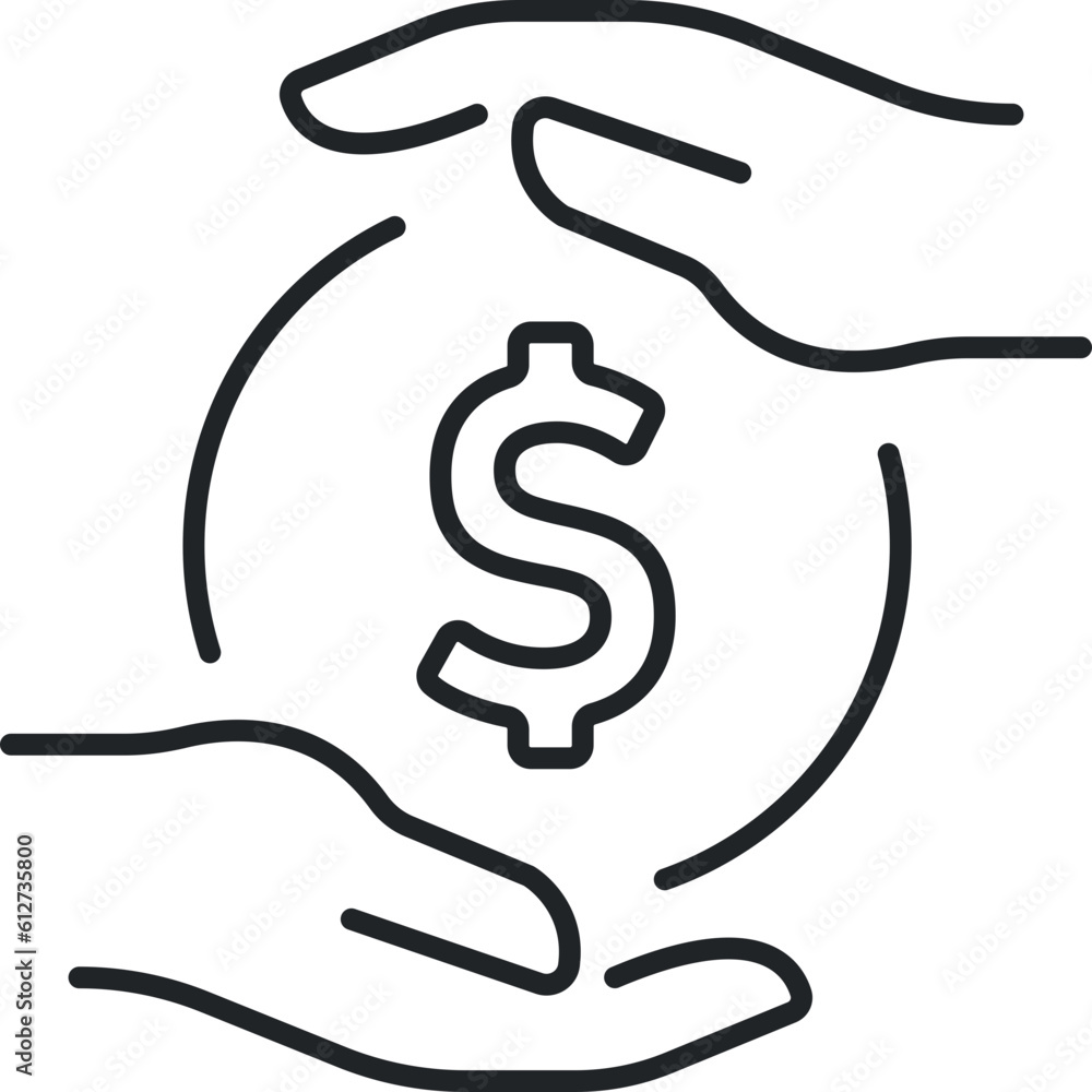 Money care line icon