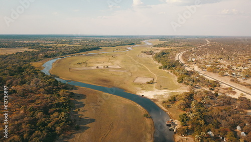 Thamalakane river at Matlapaneng in Maun, Botswana, Africa