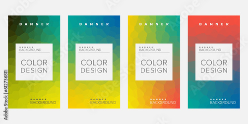 Abstract background banner vector design template, banner for print or web banner with colorful