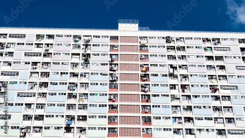 Photography Facade of a building in Hongkong background