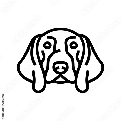german shorthaired pointer dog puppy pet line icon vector. german shorthaired pointer dog puppy pet sign. isolated contour symbol black illustration