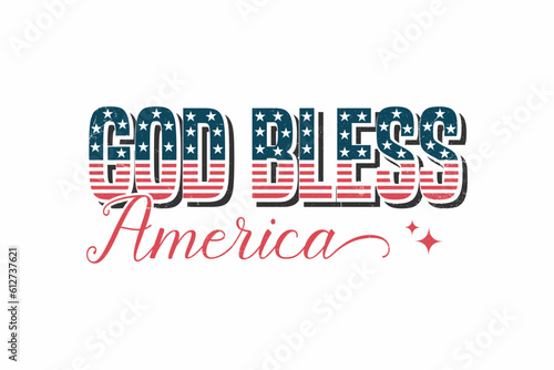 God Bless America 4th of July Sublimation T shirt design
