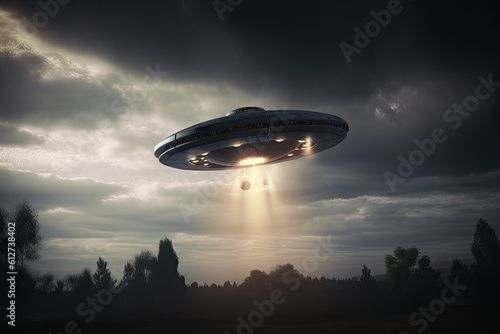 UFO over forest