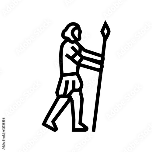 homo sapiens human evolution line icon vector. homo sapiens human evolution sign. isolated contour symbol black illustration