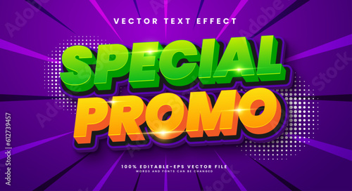 Special promo 3d editable vector text effect, suitable for promotion product needs.