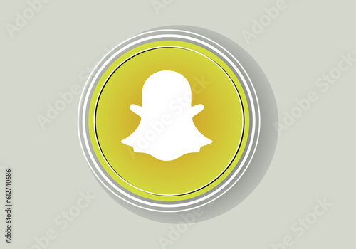 Ankara, Turkey - 06.13.2023: Snapchat icon printed on paper. Twitter is an online social networking service photo