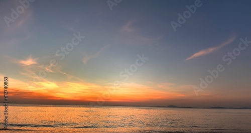Sea view and sunset atmosphere © aekkarin