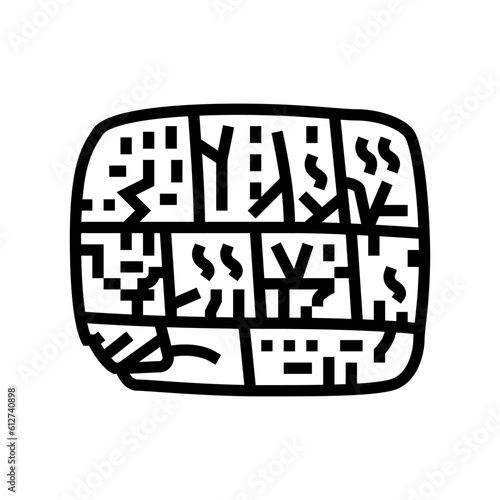 writing human evolution line icon vector. writing human evolution sign. isolated contour symbol black illustration