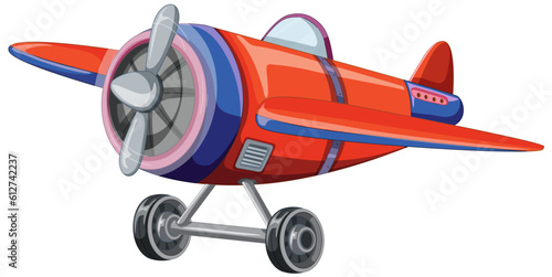 Isolated jet plane cartoon