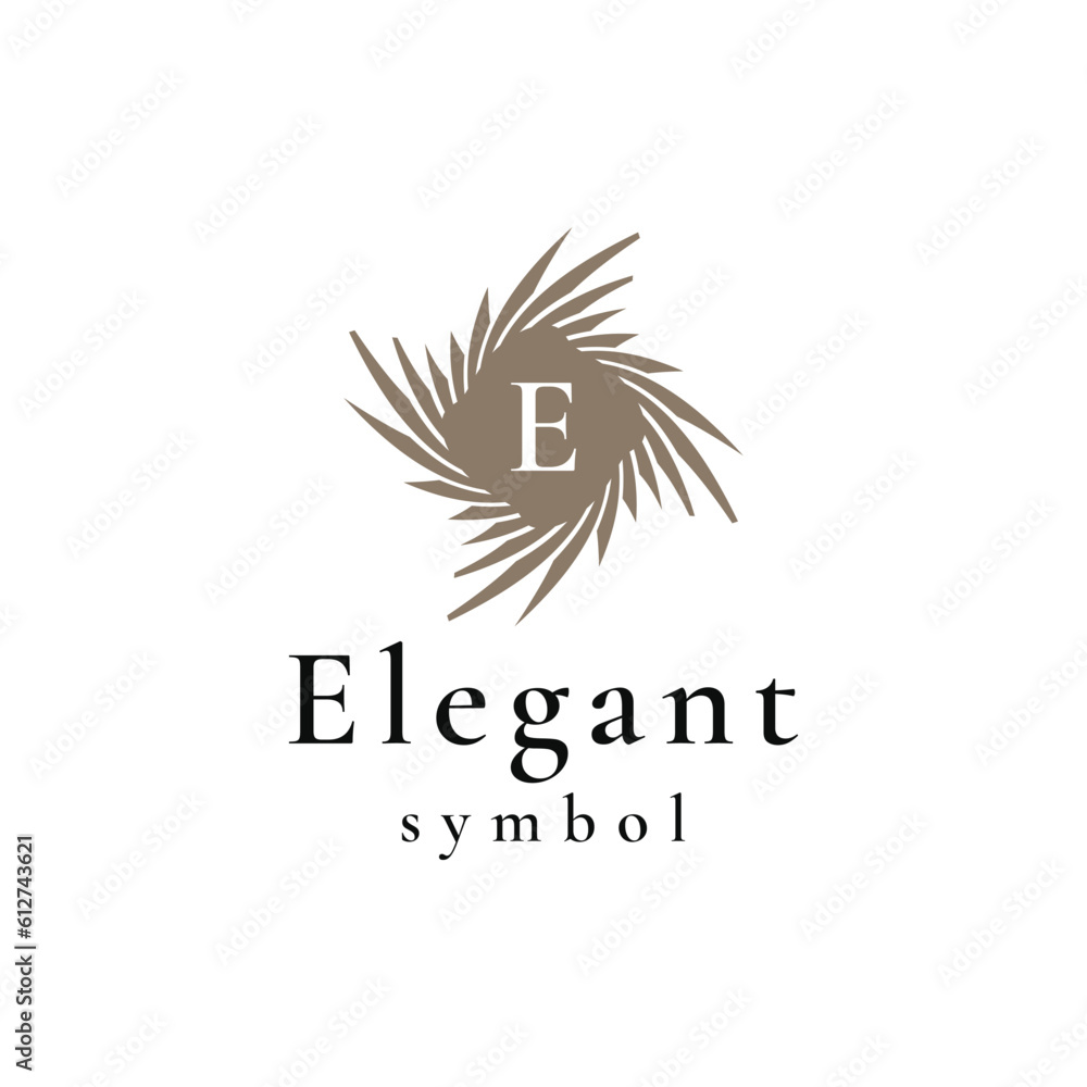 e initials logo and elegant symbol e initials logo and elegant symbol