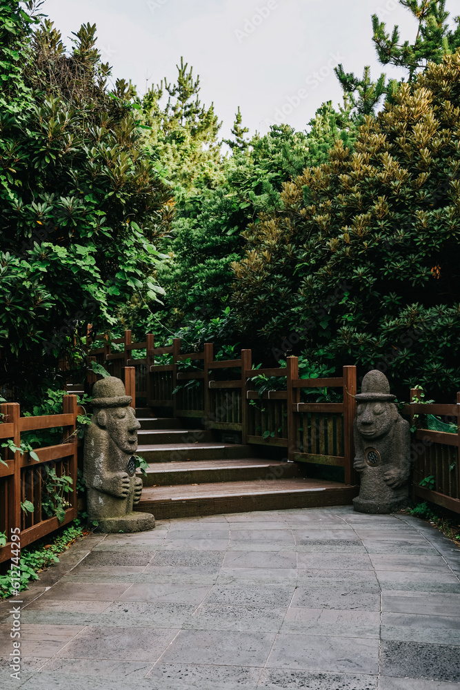 Stairs to climb Seongsan mountain in Jeju Island, South Korea. Stairs to climb Seongsan mountain in Jeju Island, South Korea.