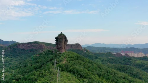 Aerial photography of Shuangta Mountain in Chengde City,
 photo