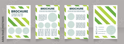 Farm supplies store blank brochure design. Agribusiness goods. Template set with copy space for text. Premade corporate reports collection. Editable 4 paper pages. Source Sans, Arial fonts used
