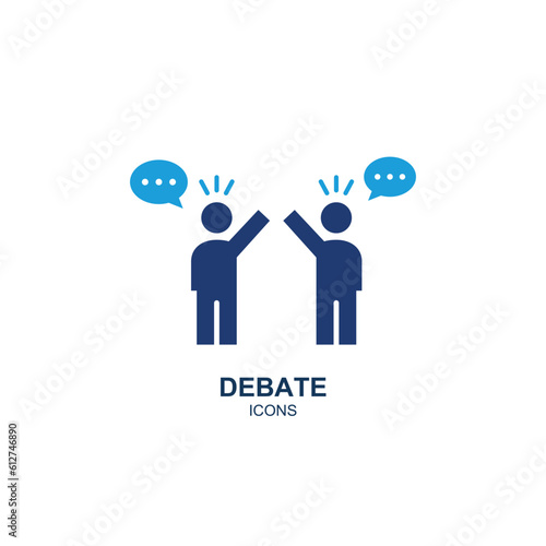 Debate icon logo vector illustration in flat style © Faiqotur
