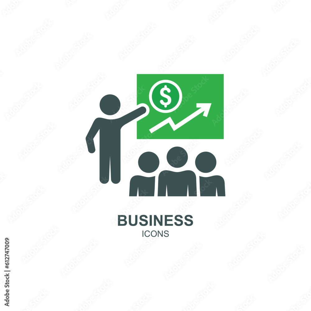 Business icon logo vector template Business icon logo vector template