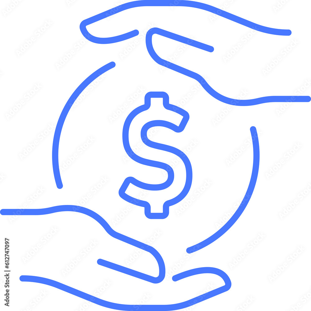 Money care line icon