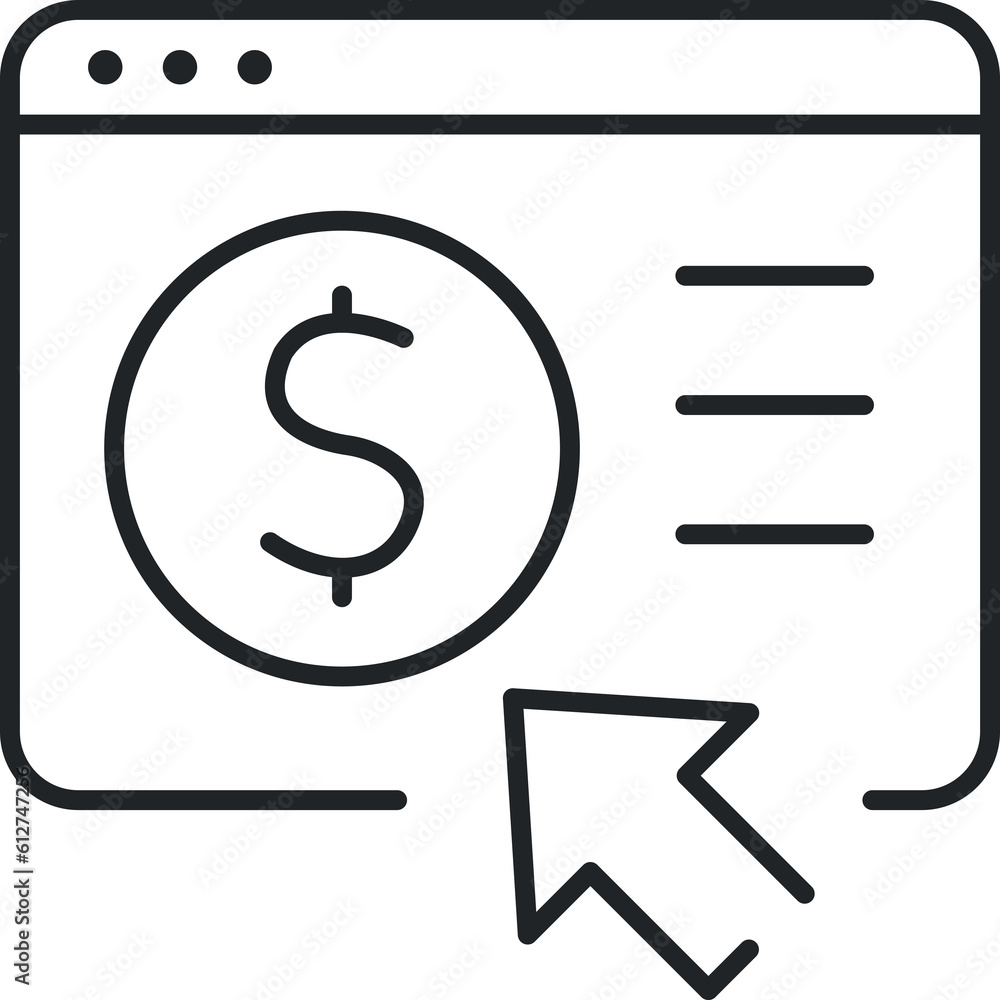 Online banking line icon Online banking line icon
