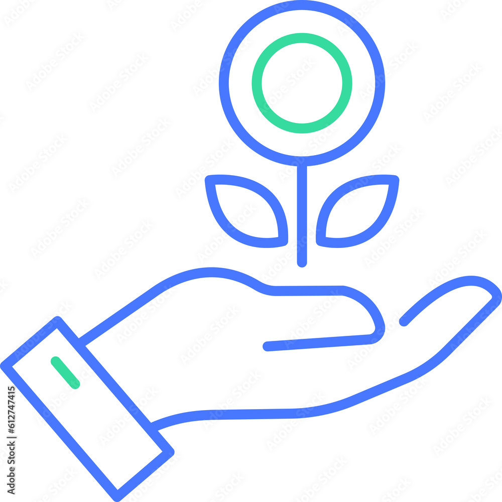 Sustainable growth line icon Sustainable growth line icon