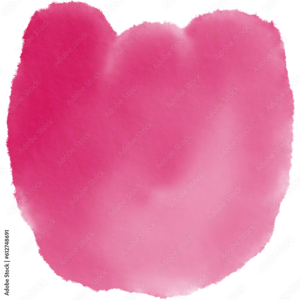 Abstract Pink Brush Watercolor Blob Sweet Stain Featuring Isolated