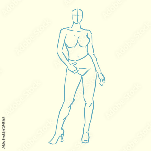 body silhouette vector for card decoration illustration