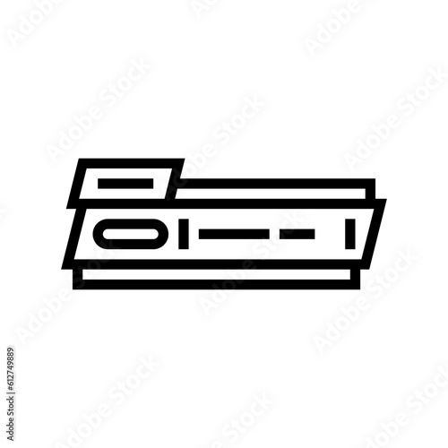 news ticker media line icon vector. news ticker media sign. isolated contour symbol black illustration