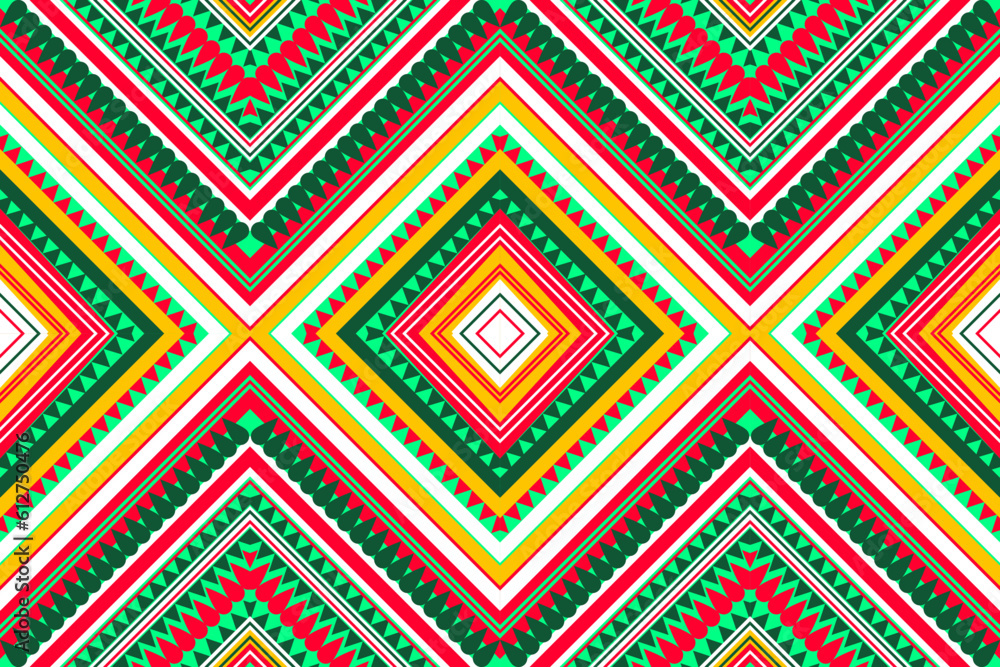 Seamless design pattern, traditional geometric pattern. white green yellow red vector illustration design, abstract fabric pattern, aztec style for textiles, Seamless design pattern, traditional geometric pattern. white green yellow red vector illustration design, abstract fabric pattern, aztec style for textiles,