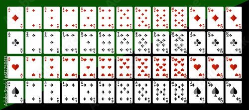 Playing cards for poker. Vector. Eps-10