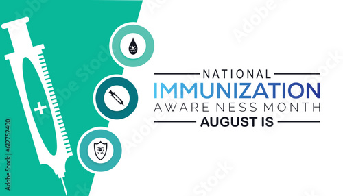 National Immunization Awareness Month. Vector illustration on white background