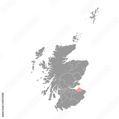 East Lothian map, council area of Scotland. Vector illustration.