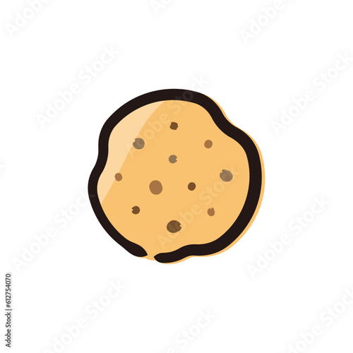 Chapati - India icon/illustration (Hand-drawn line, colored version)