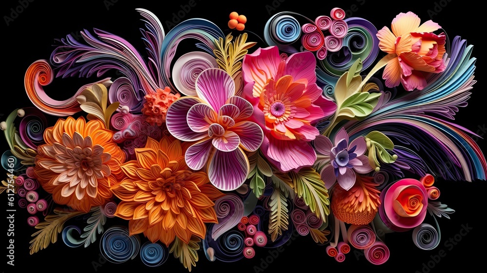 coloful paper flower background coloful paper flower background