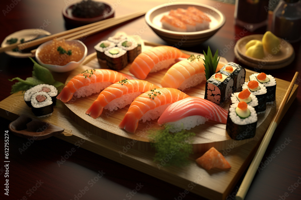 sushi on a plate sushi on a plate