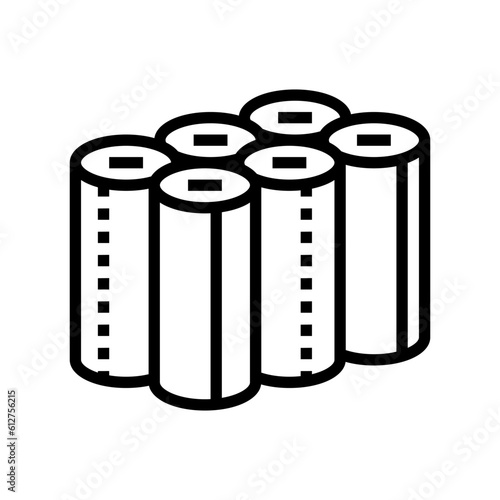 napkin roll paper towel line icon vector. napkin roll paper towel sign. isolated contour symbol black illustration