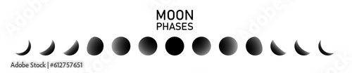 Moon phases icon moon phases. The whole cycle from new moon to full moon. icon vector