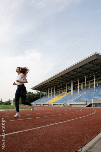 person running on the track