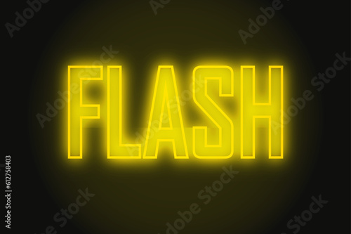 Flash word made of Glowing text effect © Arief