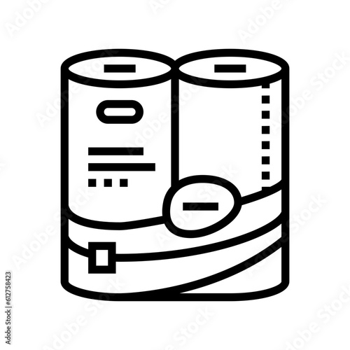 white roll paper towel line icon vector. white roll paper towel sign. isolated contour symbol black illustration