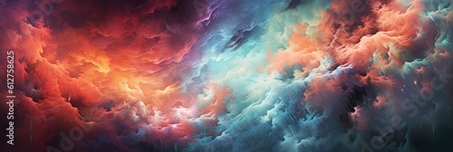 Nebula rainbow space background