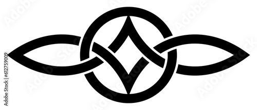 Serch Bythol in Schwarz. Keltisches Symbol. Isolierter Hintergrund.
Keltisches Symbol das die nie endende Liebe zwischen zwei Menschen darstellt.
