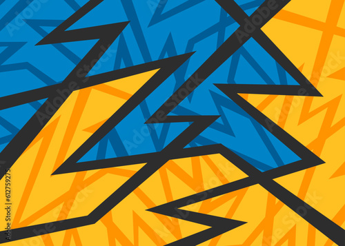 Abstract background with seamless rough geometric lines pattern