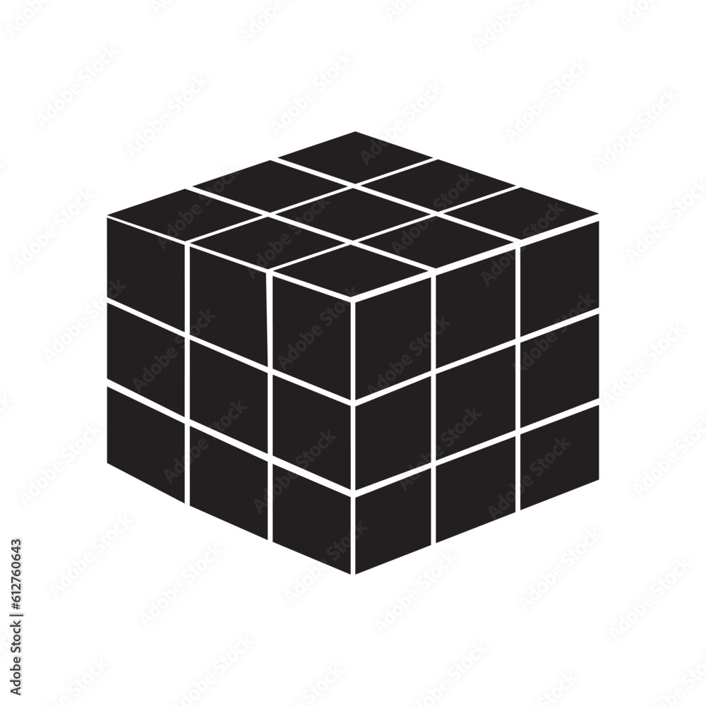 Obraz na plátně Rubik's cube puzzle icon