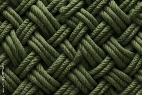 A balance shaped pattern of ropes and twines twisted and platted into an interesting arrangement. Vertical orientation. Optional knots, ultra realistic. Generative AI