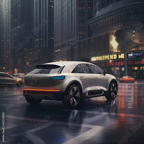 A modern smart car Generative AI © cherezoff
